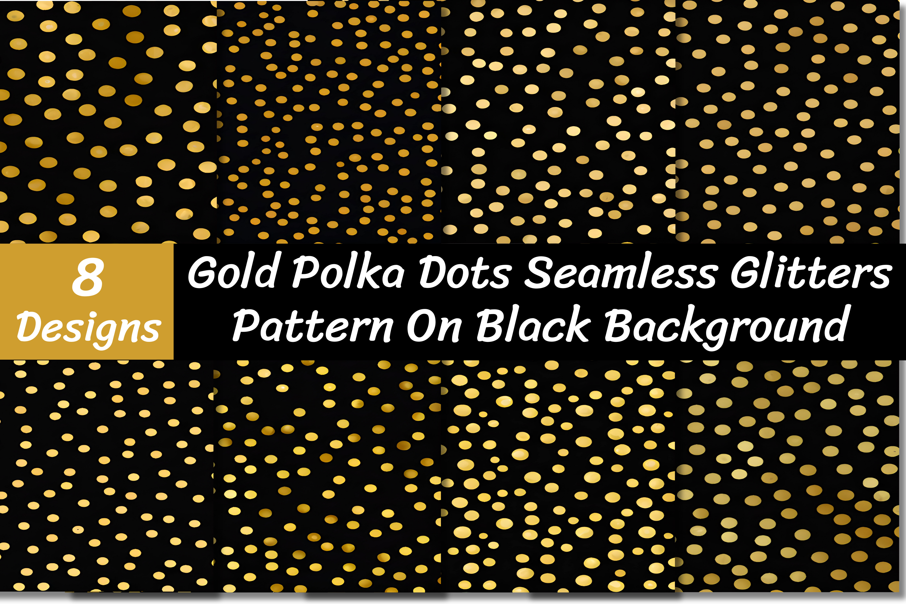 Gold Polka Dots Glitter Seamless Pattern Graphic by VYCstore · Creative ...