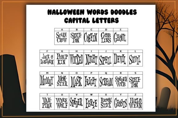 Halloween Words Font - Preview 1