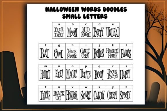 Halloween Words Font - Preview 2