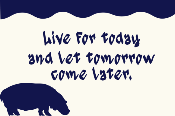 Hippo Font PNG with transparent background - Preview 3