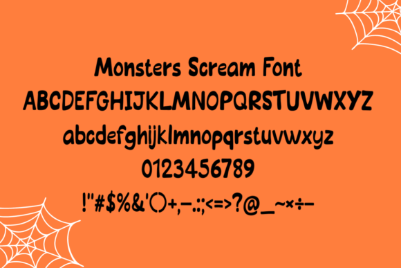 Monsters Scream Font PNG with transparent background - Preview 3
