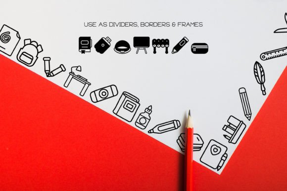 School Alphabet Font PNG with transparent background - Preview 6