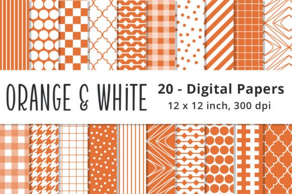 Seamless Orange Digital Scrapbook Paper