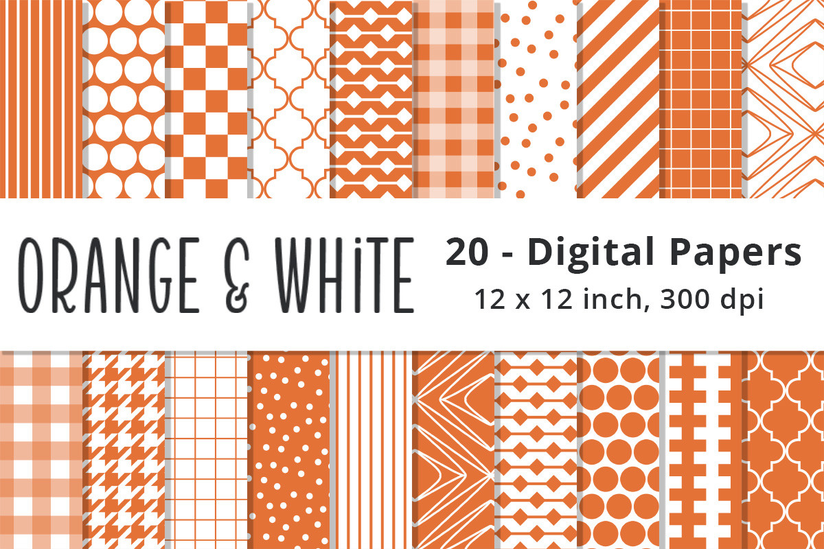 Seamless Orange Digital Scrapbook Paper