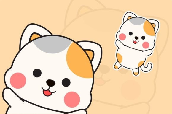 Teaching Materials Cute Cat Animals B