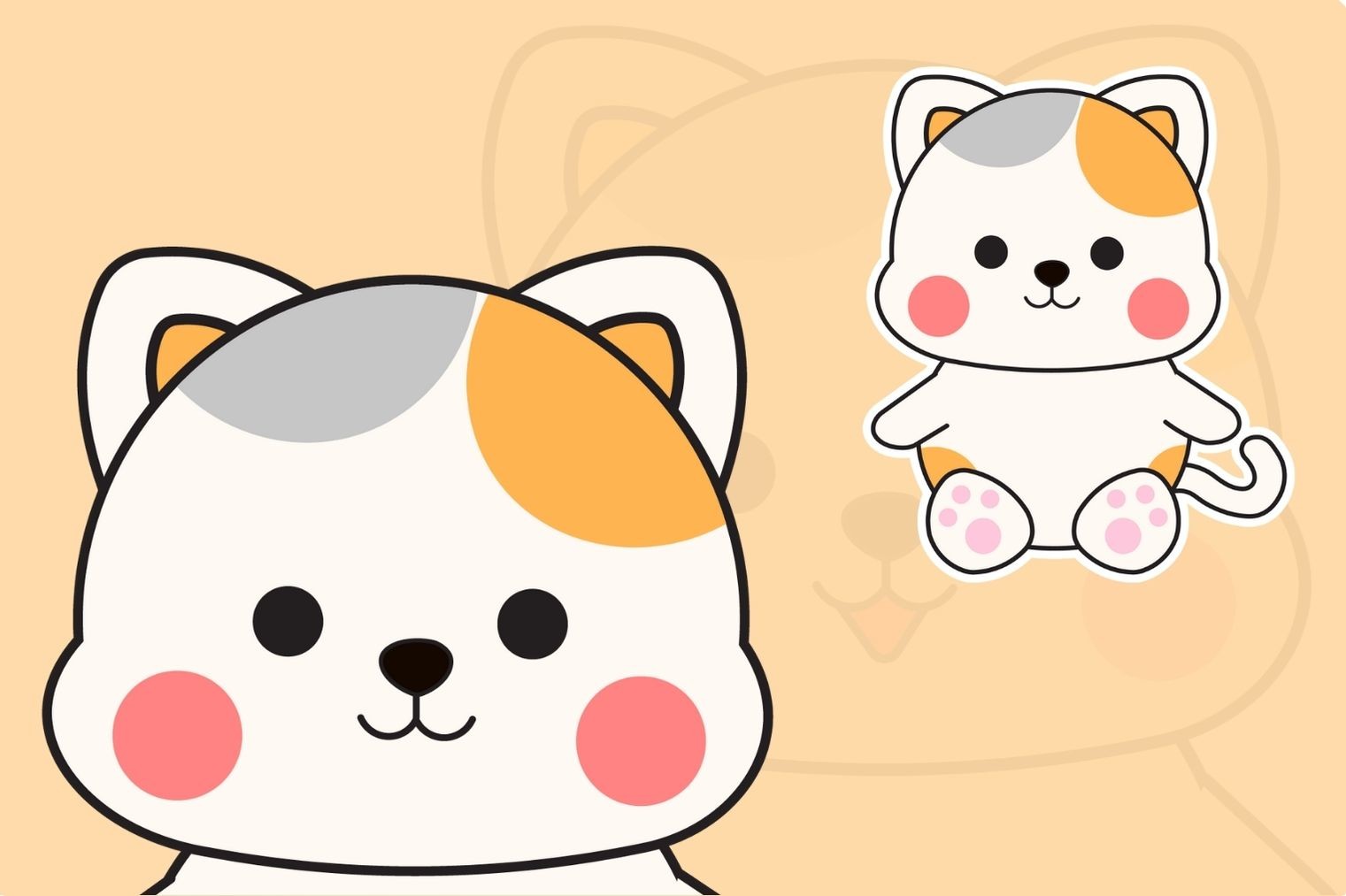 Teaching Materials Cute Cat Animals C