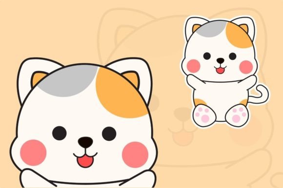 Teaching Materials Cute Cat Animals D