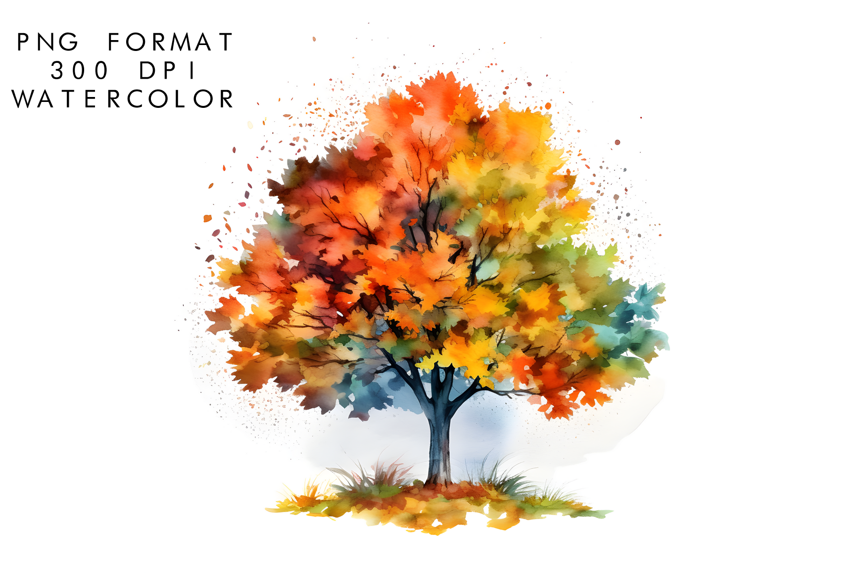 Watercolor Autumn Tree Clipart Graphic by WatercolorByKr · Creative Fabrica