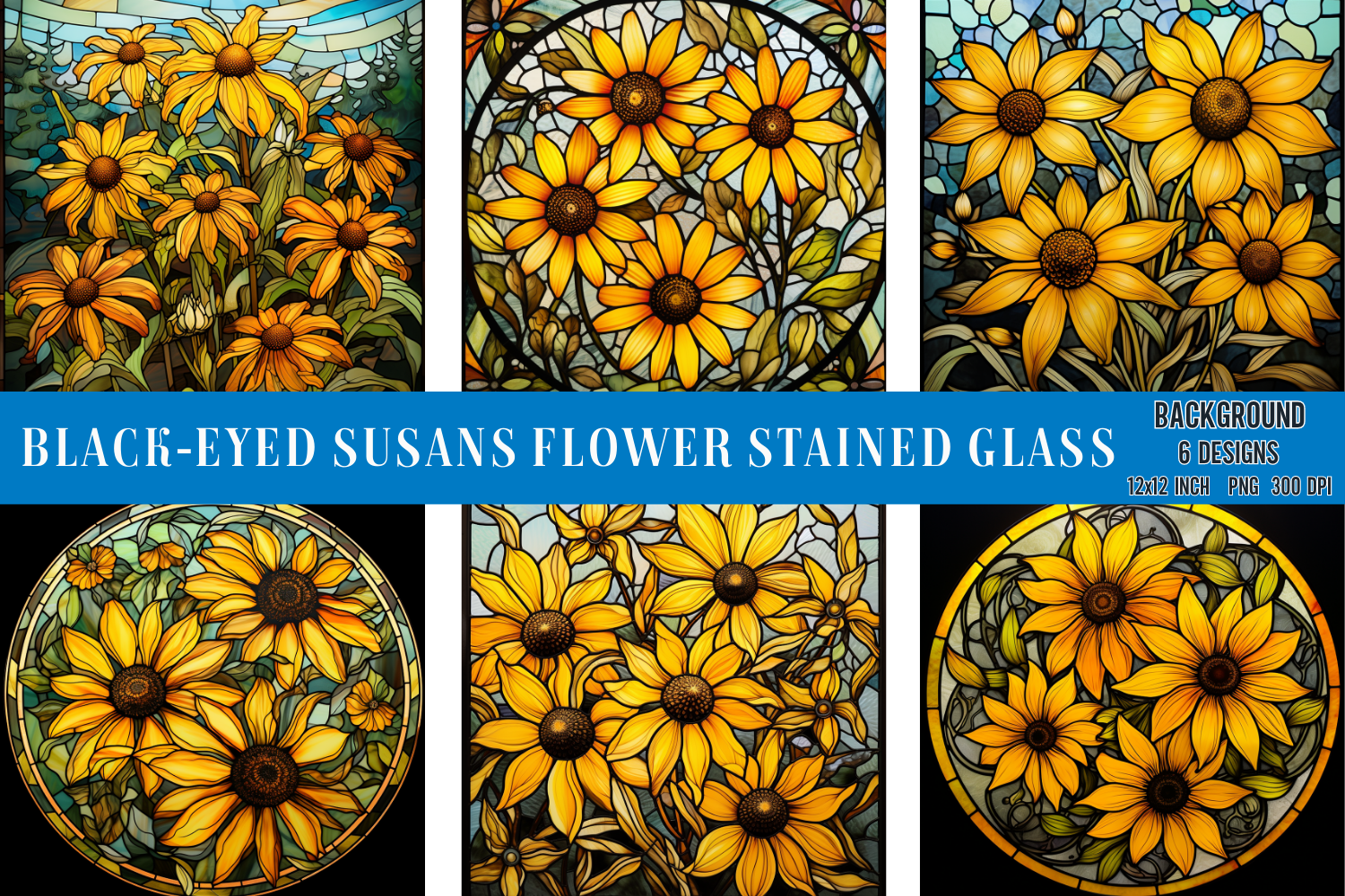 Flower Stained Glass Background Graphic by Babydell Art · Creative Fabrica
