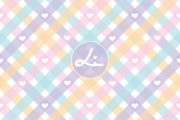Gingham Plaids Hearts Seamless Pattern