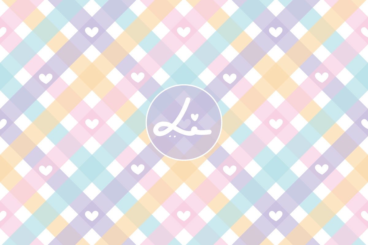 Gingham Plaids Hearts Seamless Pattern