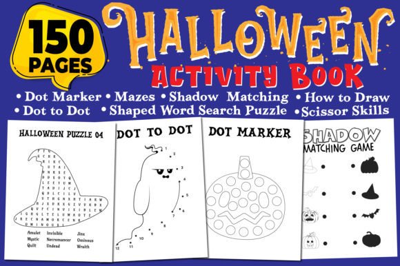 Halloween Activity Book for Kids Vol 03