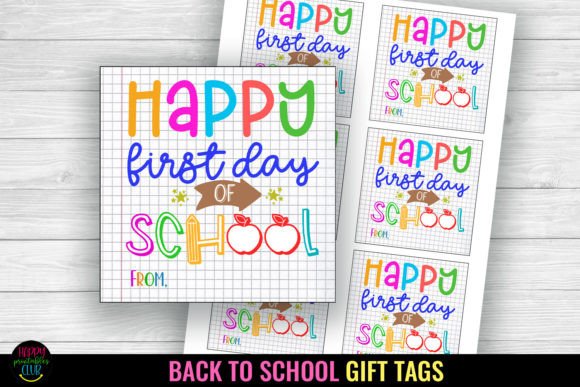Happy First Day of School Gift Tag