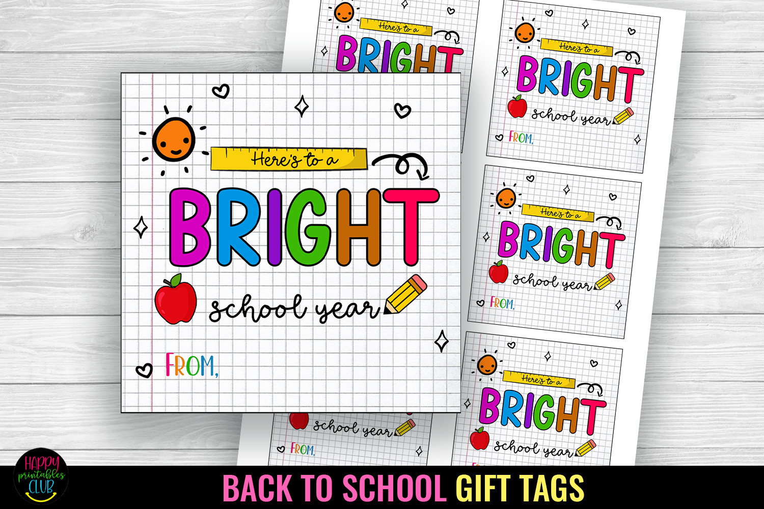 Here's to a Bright I Back to School Tags
