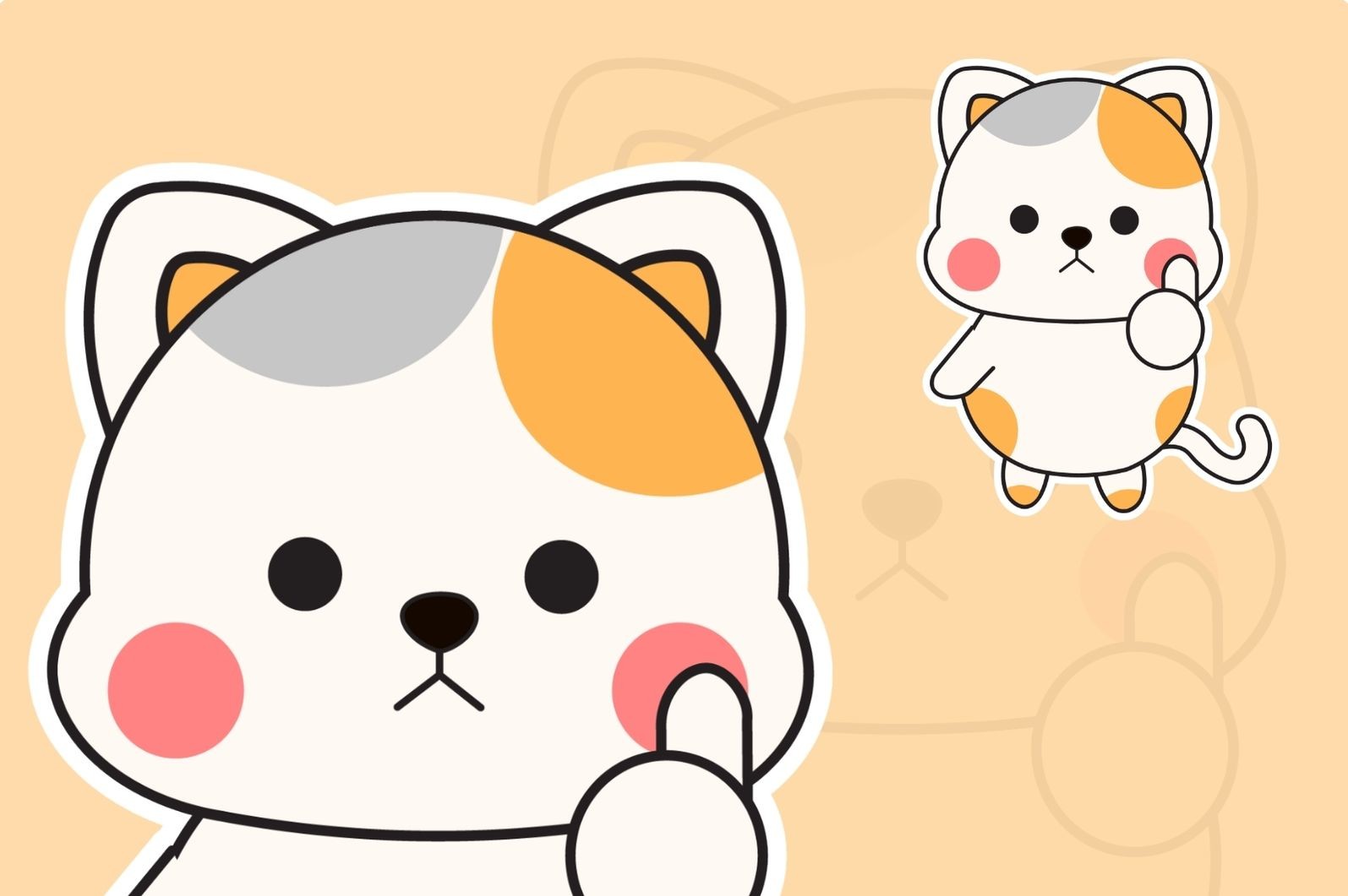 Teaching Materials Cute Cat Animals J