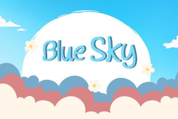 Blue Sky Font - Preview 4