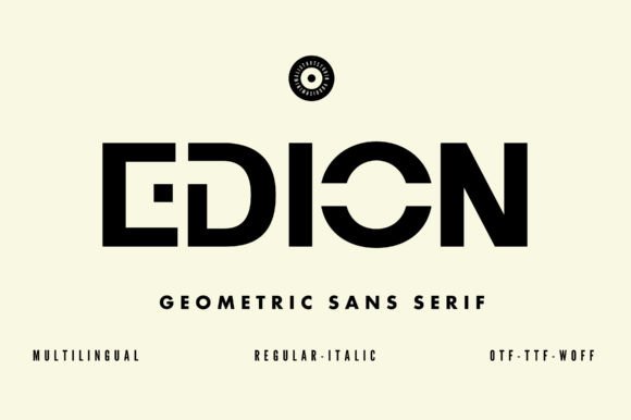 Edion Font by Minimalistartstudio · Creative Fabrica font preview
