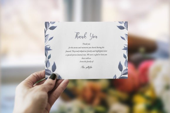 Funeral Thank You Card Template