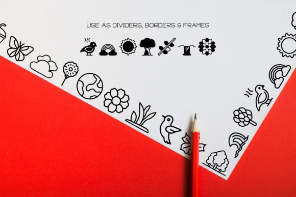 Nature Alphabet Font PNG with transparent background - Preview 6