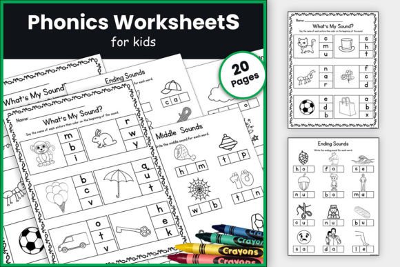 Phonics Worksheet Missing Letters NoPrep Graphic K By TheStudyKits
