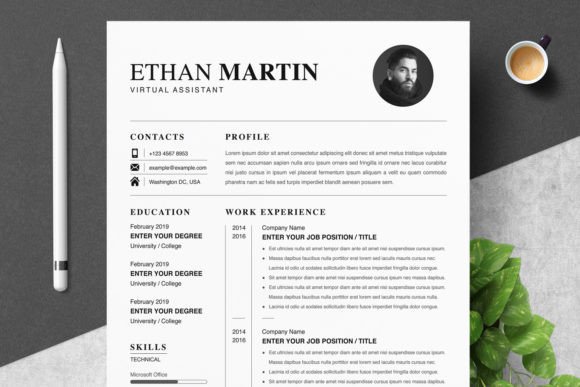 Simple Resume Template+Cover Letter