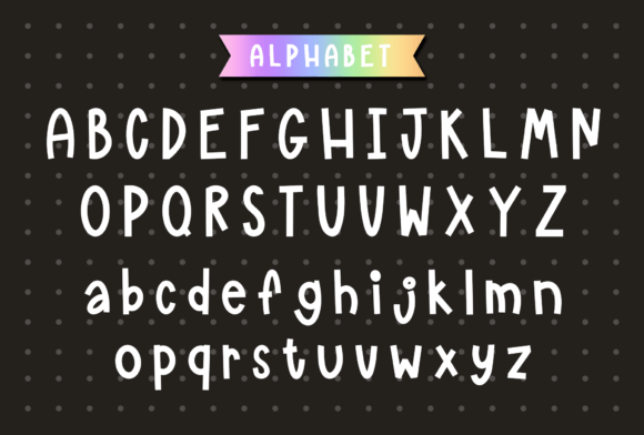 Multicoloured Stickers  Font PNG with transparent background - Preview 1