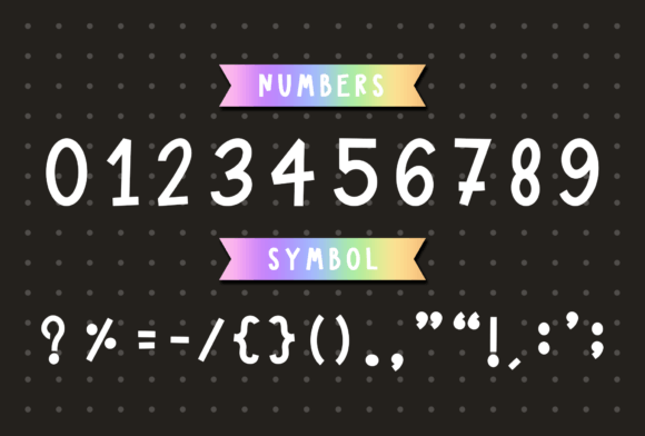 Multicoloured Stickers  Font PNG with transparent background - Preview 2