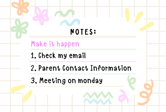 Multicoloured Stickers  Font PNG with transparent background - Preview 3