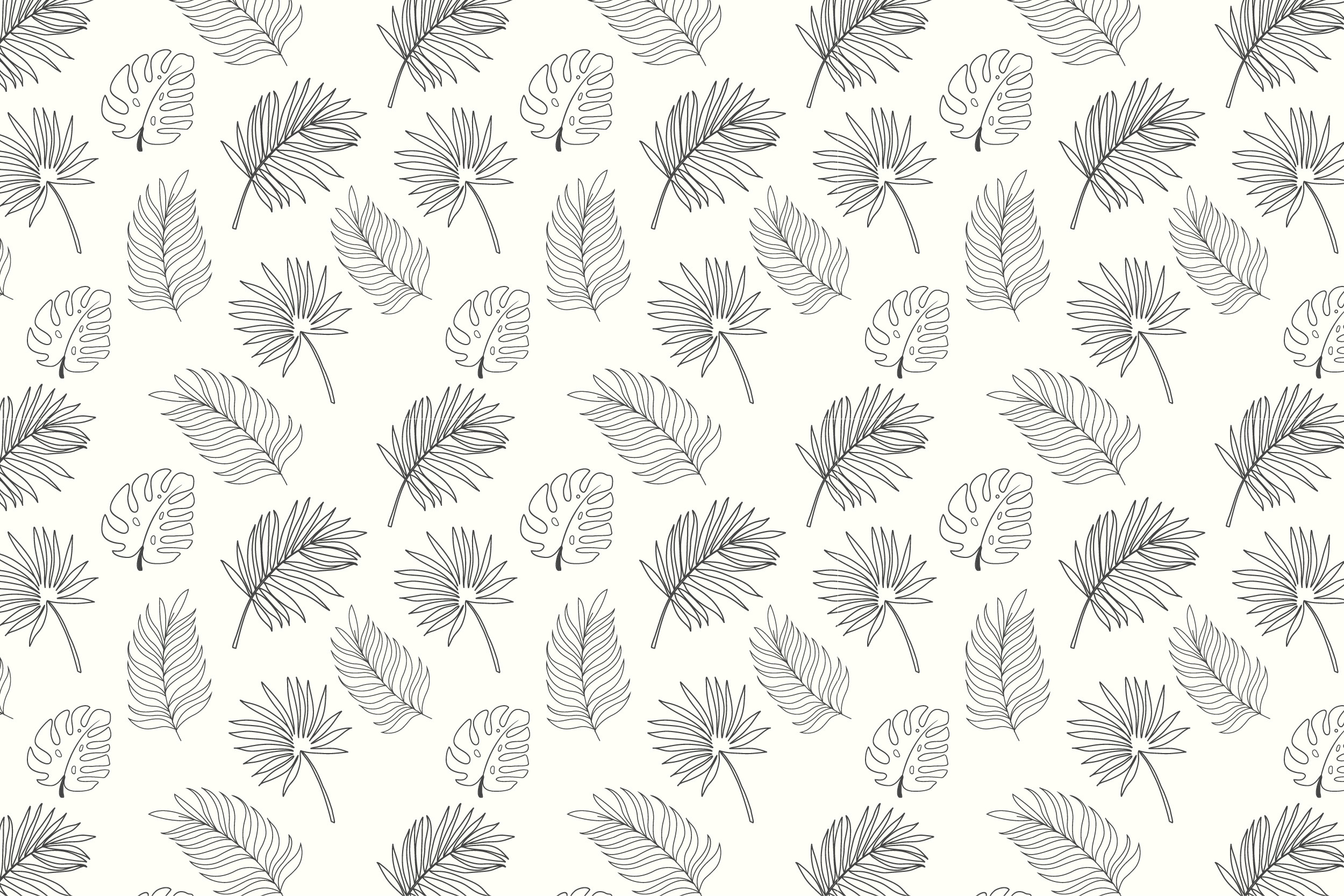 Summer Pattern with Tropical Leaves Graphic by MicroTee · Creative Fabrica