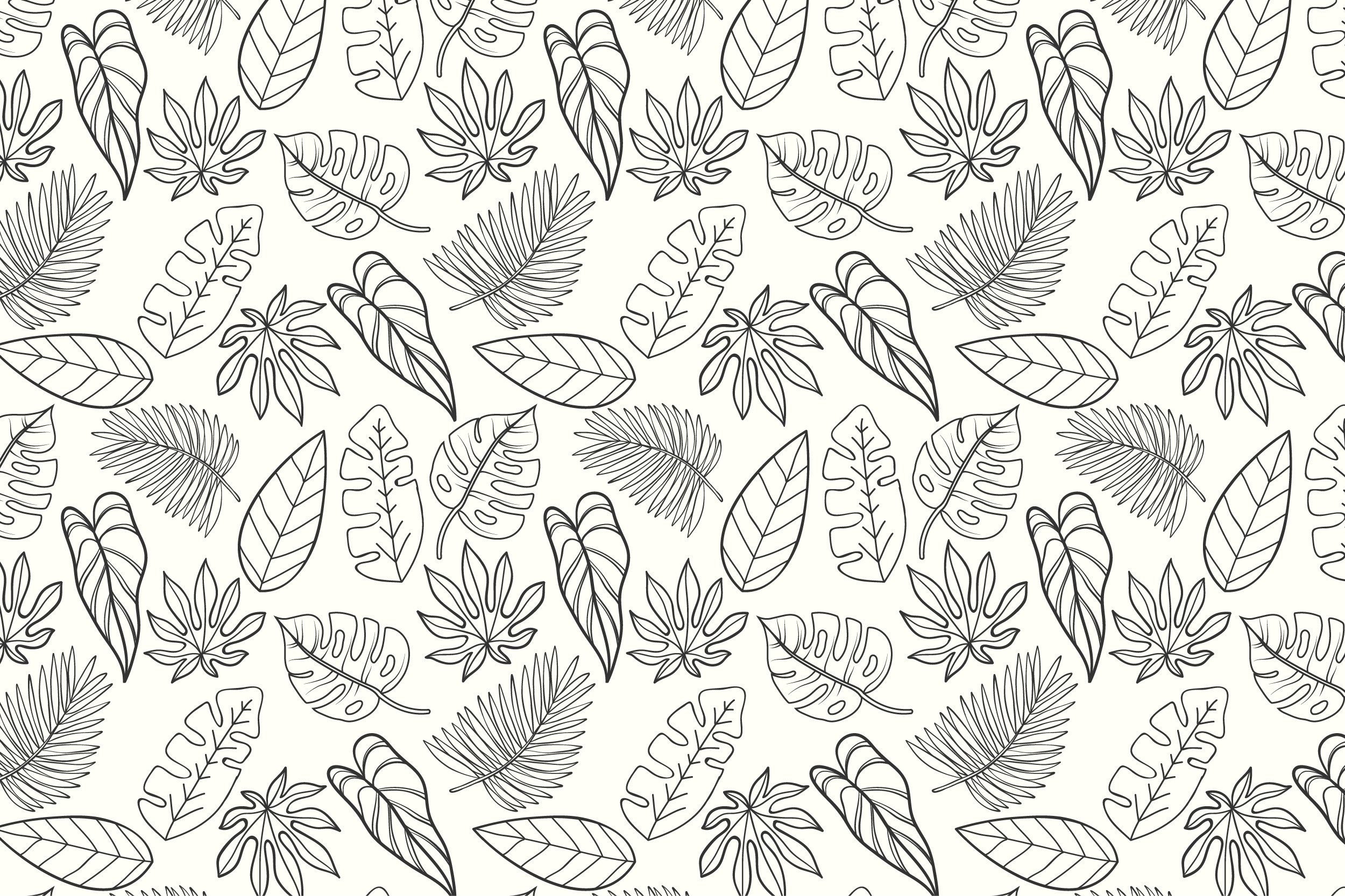 Summer Pattern with Tropical Leaves Graphic by MicroTee · Creative Fabrica