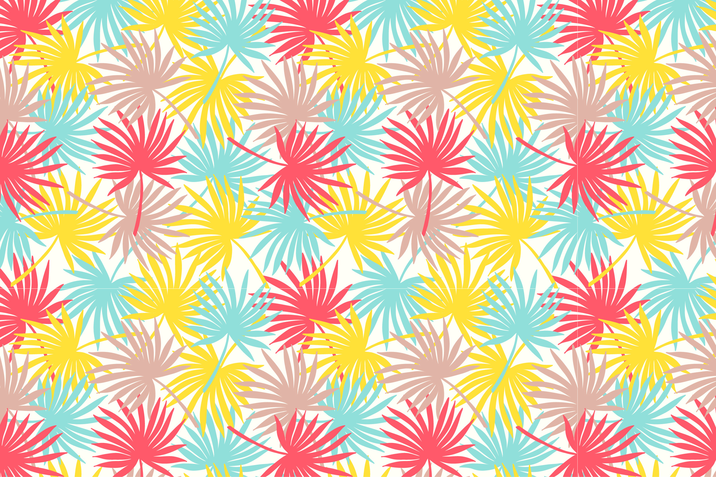 Summer Pattern with Tropical Leaves Graphic by MicroTee · Creative Fabrica
