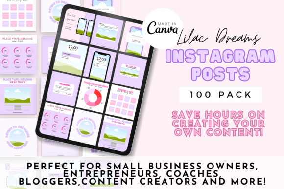 Preview of 100 Editable Instagram Post Templates social media template