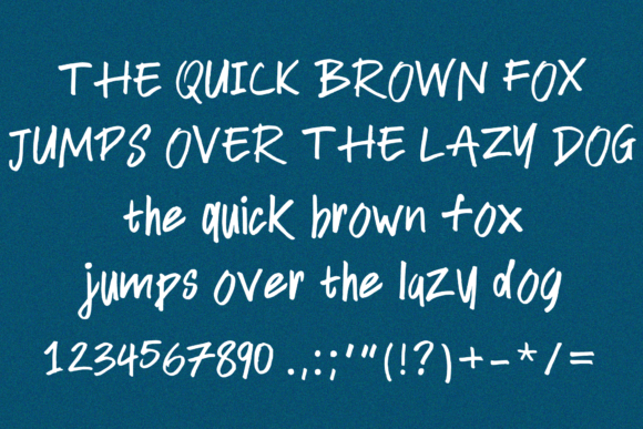 A Quick Note Font - Preview 3