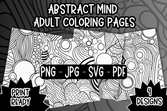 Abstract Mind Adult Coloring Pages