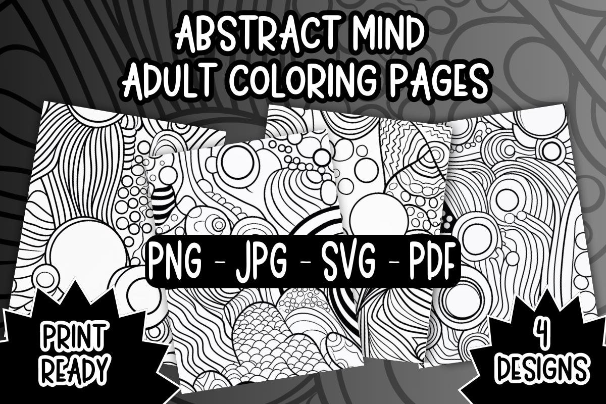 Abstract Mind Adult Coloring Pages