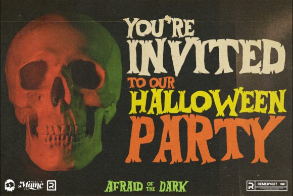 Afraid of the Dark Font PNG with transparent background - Preview 1