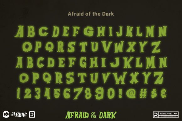 Afraid of the Dark Font PNG with transparent background - Preview 2