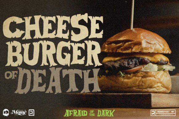Afraid of the Dark Font PNG with transparent background - Preview 3