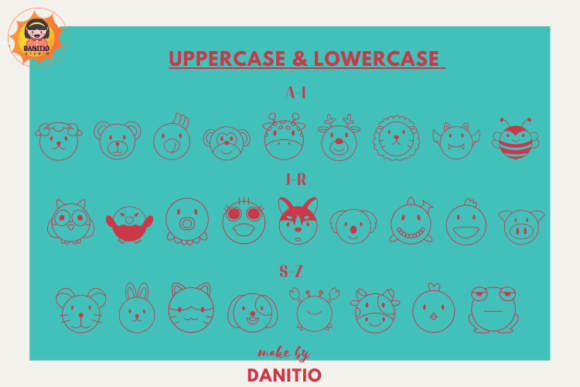 Animals Doodle Font - Preview 1