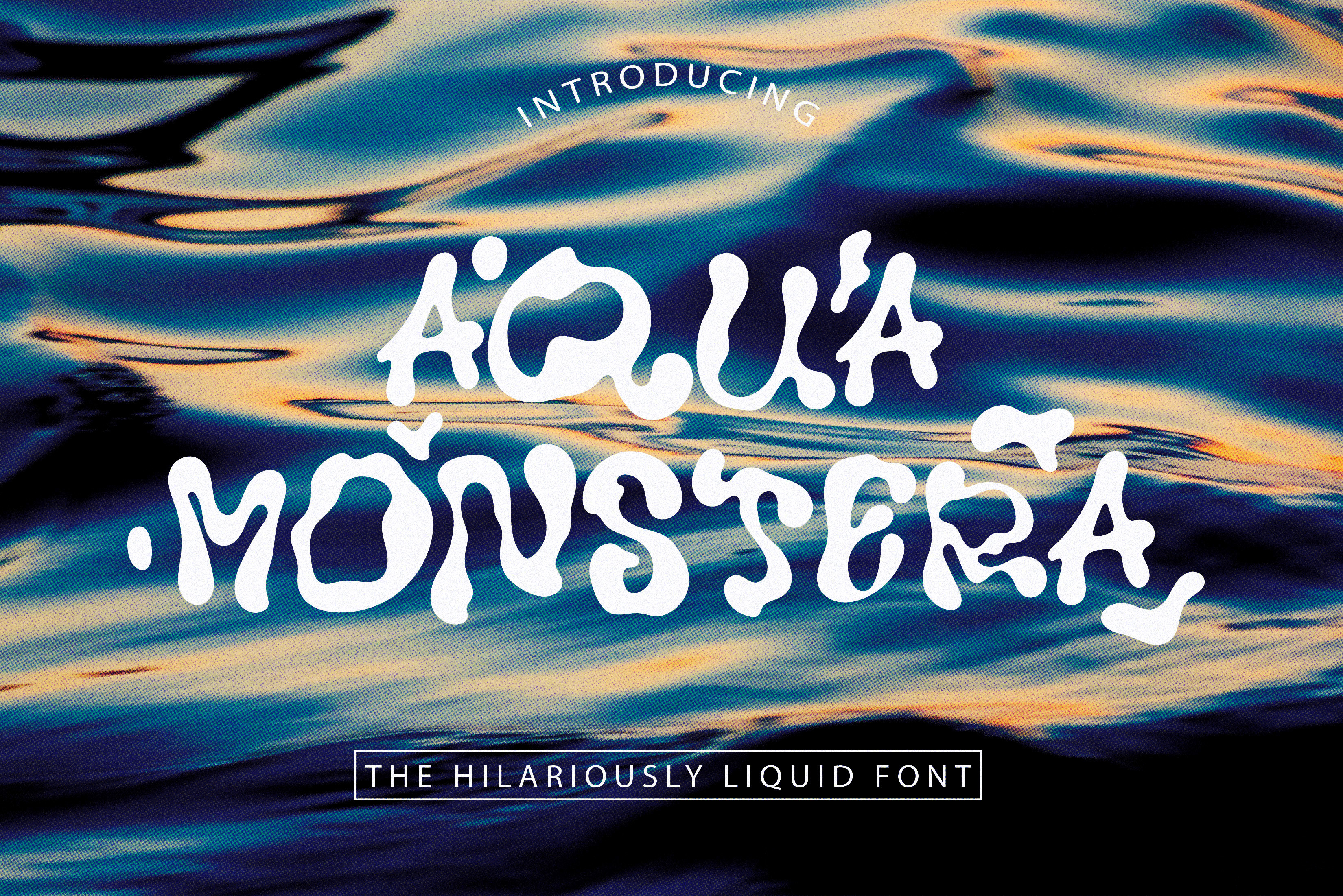 Aqua Monstera Font by Olala Type  Creative Fabrica