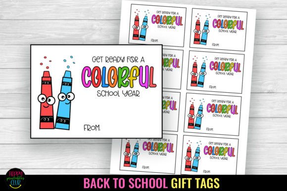 Colorful School Year Gift Tag I School