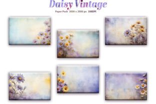 Daisy Vintage Digital Paper Pack Graphic by DifferPP · Creative Fabrica