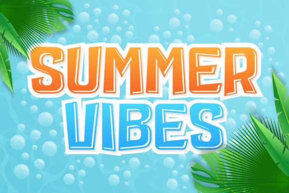 Fancy Summer Font PNG with transparent background - Preview 1