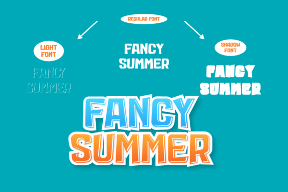Fancy Summer Font PNG with transparent background - Preview 2