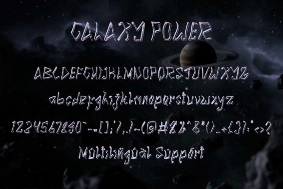 Galaxy Power Font PNG with transparent background - Preview 5