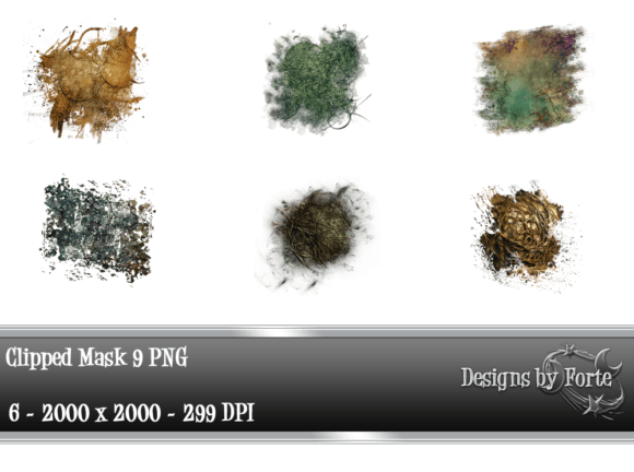 Grunge Clipping Mask Set 9 Gráfico Estilos de camada Por Heidi Vargas-Smith