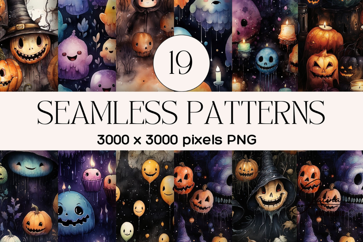 Halloween Digital Papers Bundle Graphic by Jalina Art Studio · Creative ...