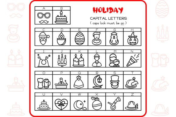 Holiday Alphabet Font - Preview 1