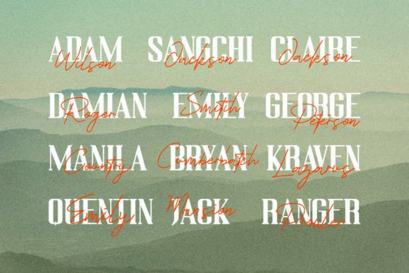 Manly Manchester Font PNG with transparent background - Preview 4