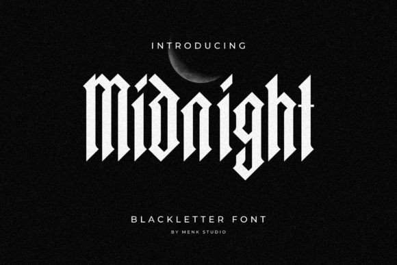 Midnight Blackletter Font by MENK Studio · Creative Fabrica font preview